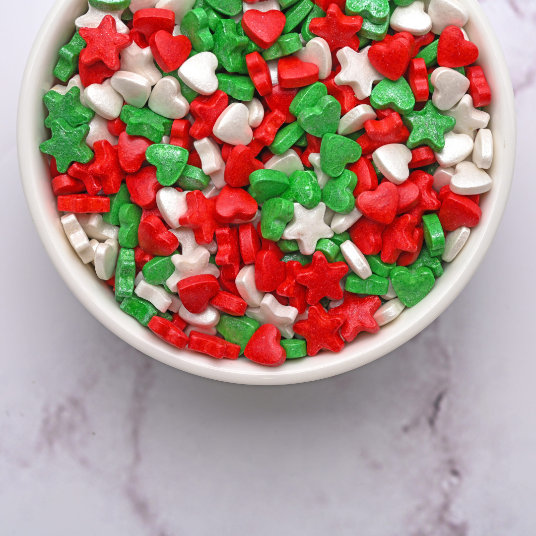 Holly Jolly Hearts Sprinkles